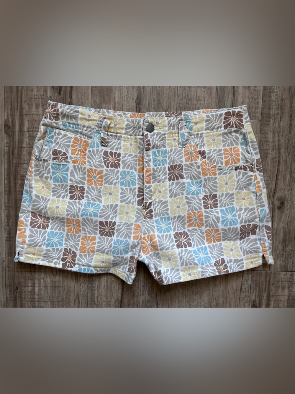 Roxy Wunderlust Golden Haze Vintage Geo Floral cotton blend summer beachy casual